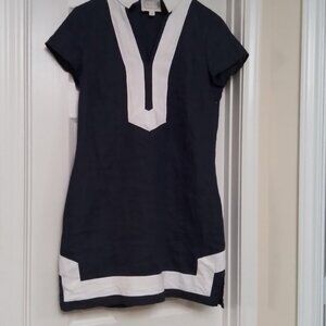 STS Sail to Sable Dress Blue/White Medium 100% Linen